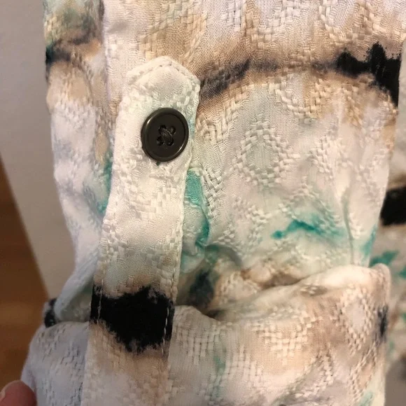 Cato women's green tie dye asymmetrical blouse sz xl - Picture 5 of 5